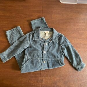 Cat and Jack Denim Small Corduroy Jumpsuit